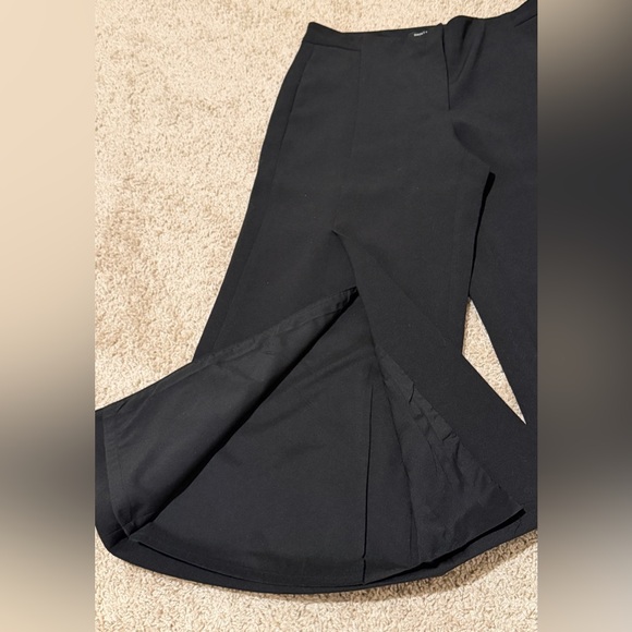 White House Black Market Size 6 Wide Leg Crop Dress Pants Front Slit Flat Front - Picture 5 of 6